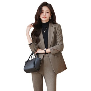 Women's Woolen Suit Set Autumn Winter 2024 Professional Commute Elegant Anti-Wrinkle Polyester Fabric - Product Image 5