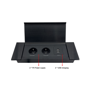 Toma <span class=keywords><strong>de</strong></span> corriente <span class=keywords><strong>de</strong></span> aluminio <span class=keywords><strong>de</strong></span> alta calidad 10A, estándar IP44 con 2 salidas para muebles <span class=keywords><strong>de</strong></span> escritorio <span class=keywords><strong>de</strong></span> oficina, precio <span class=keywords><strong>de</strong></span> fábrica - Product Image 2