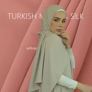 High Quality Hijab Muslim Women Medina Silk Chiffon scarf for women medina silk tudung shawls scarf can add LO