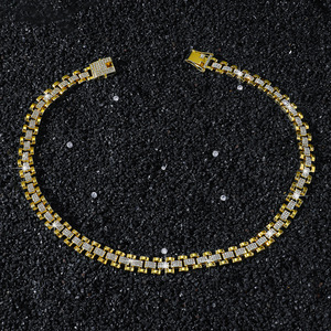 Nuevo Collar de Cadena Geométrica Estilo Hiphop Personalizado, Cadena Cubana, Collares de Aleación Chapados en Oro para Hombre, Joyería de Moda al por Mayor - Product Image 2