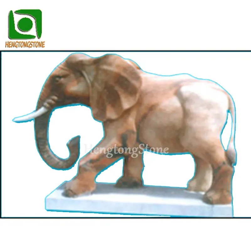 Estátua de elefante de mármore estilo indiano decorativo, ao ar livre