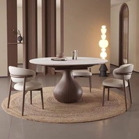 Ensemble de table à manger extensible en bois massif vintage, style antique, minimaliste moderne, pieds en métal pliables pour restaurant