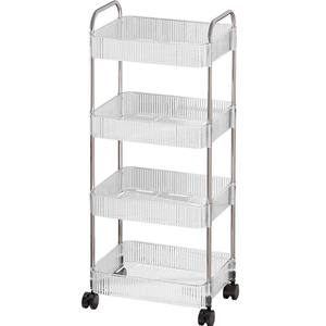 Многослойная прозрачная акриловая маленькая тележка для закусок разное хранилище для ванной комнаты передвижной органайзер для туалета изолированный пластик - Product Image 5