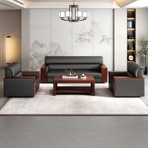 Ensemble de canapés de bureau modernes en cuir de luxe - Usage commercial, <span class=keywords><strong>salon</strong></span> et chambre, mobilier de qualité hospitalière - Product Image 4