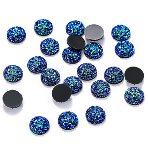100 Stück/Beutel 12 mm Mix AB Farben Flatback Drusen Harz Cabochons für Armband Ohrringe DIY Schmuckherstellung Zubehör W270 - Product Image 6