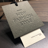 Service OEM ODM, étiquettes personnalisées en papier recyclé écologique, imprimées en relief/à plat, logo personnalisé, couleur/taille personnalisée, vêtements professionnels