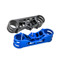 Pièces de moto usinées CNC en aluminium, triple collier de potence personnalisé, cadre OEM anodisé pour moto sportive