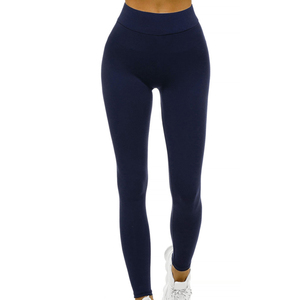 Private Label Women's High Waist <b>Knitted</b> Breathable Quick Dry Yoga <b>Leggings</b> Custom Logo Casual Style - Product Image 1