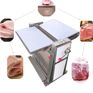 Trancheuse à viande durable en acier inoxydable Machine à éplucher la peau de porc Certificat CE Trancheuse à viande commerciale