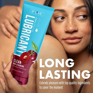 Gel lubrifiant personnel parfum cerise, formule à base d'eau, compatible avec les jouets et les préservatifs, gel intime lisse non tachant 100ml - Product Image 2