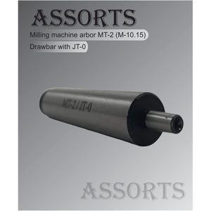 Porte-outil en acier allié pour fraiseuse, avec arbre de fraisage assorti MT-2 M10.15 et barre de traction JT-0 conique - Product Image 5