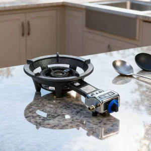 เตาแก๊สเชิงพาณิชย์แบบตั้งโต๊ะ/ฝังในตัว รุ่นใหม่ล่าสุด ผลิตจากเหล็กหล่อ สีดำ พร้อมระบบจุดติดอัตโนมัติ เหมาะสำหรับใช้ในครัวเรือนและโรงแรม - Product Image 5