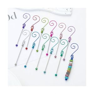Festive Beaded <b>Hook</b> Christmas Tree Ornament DIY Kit - Metal <b>Hooks</b> for Holiday Decorations, Craft Supplies - Product Image 1