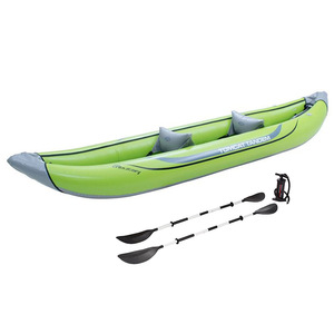 Kayak de pêche <span class=keywords><strong>gonflable</strong></span> <span class=keywords><strong>2</strong></span> places 390x117cm, grand <span class=keywords><strong>canoë</strong></span> pliable en PVC, 125kg, bateau de pêche pour <span class=keywords><strong>2</strong></span> <span class=keywords><strong>personnes</strong></span> - Product Image 1