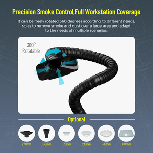Knokoo 350W xách tay luồng không khí cao khói extractor fes350 430m ³/h khắc laser & Hàn fume extractor thương hiệu Điều kiện Mới - Product Image 4