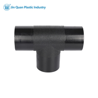 Raccord en T égal T63 PE100 pour tuyau HDPE, à fusion par emboîtement PN16, pour alimentation en eau, normes ANSI DIN JIS, en plastique