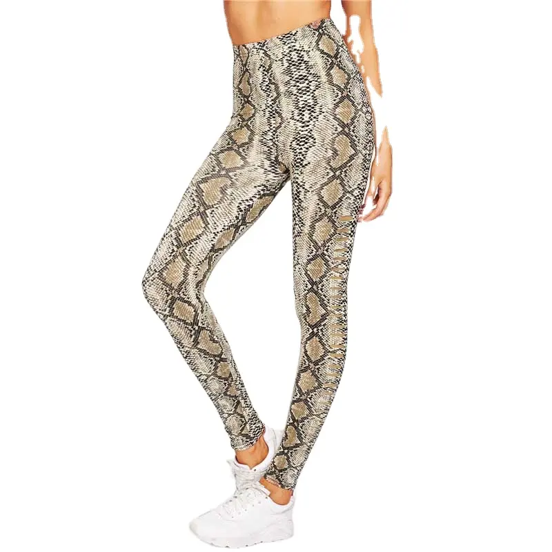 Fashion High Waisted Printed Yoga Fitness Pants Custom Female Gym Wear for Women