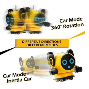 Jouet robot gyroscopique rotatif 3 en 1, engrenage de traction, <span class=keywords><strong>toupie</strong></span> de combat, kit de voiture robot, jouet gyroscope détachable amovible pour enfants - Product Image 4