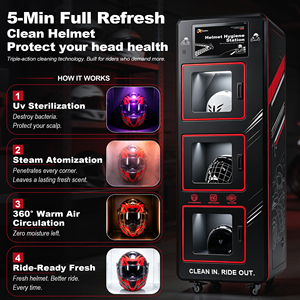 Máquina expendedora automática de limpieza de cascos de motocicleta de triple cámara con esterilización y limpieza en seco, habilitada para SDK y gestión basada en la nube - Product Image 2
