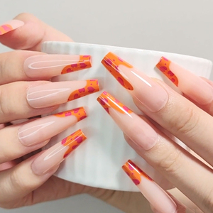 Embalaje personalizado ABS <span class=keywords><strong>uñas</strong></span> leopardo punta francesa diseño Prensa en <span class=keywords><strong>uñas</strong></span> conjunto hermosa manicura decorada <span class=keywords><strong>uñas</strong></span> <span class=keywords><strong>postizas</strong></span> adhesivo - Product Image 4