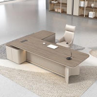 Bureau de direction moderne de luxe ML CEO, bureau d'ordinateur extensible en bois, assemblage facile, écologique, usage commercial