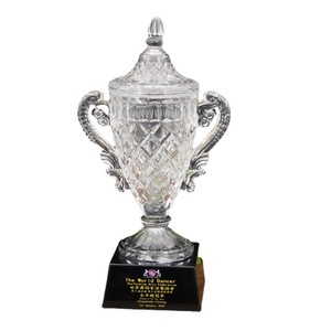 <span class=keywords><strong>Coupe</strong></span> de trophée en cristal HBL pour compétitions sportives de football et de basketball, récompense commémorative pour partenaires d'entreprise - Product Image 6