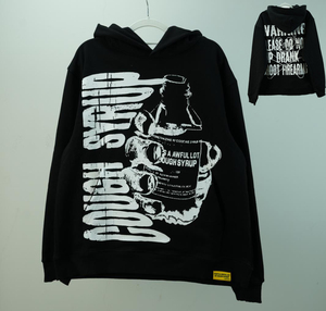 Sudadera con Capucha de Alta Calidad, 100% Algodón, Unisex, Tejido Transpirable, Estilo Urbano, Holgada, con Estampado Hip Hop, COUPH SYRUP - Product Image 1