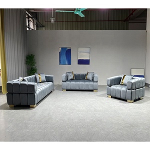 Ensemble de canapés modulaires de luxe moderne avec <span class=keywords><strong>design</strong></span> carré et rembourrage en éponge pour salon et usage hôtelier - Product Image 1