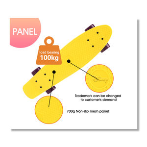 Mini tablero de plástico para skate de peces, cubierta completa en blanco de 22 pulgadas - Product Image 6