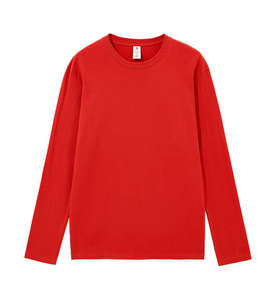 T-shirt à manches longues en coton T-shirt unisexe T-shirt avec logo personnalisé - Product Image 6