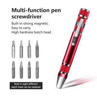 Kits de tournevis manuels multifonctions portables 8-en-1 outils de tournevis de retrait d'embouts de vis en alliage d'aluminium