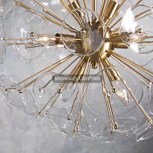 E12 Base sfera rotonda lampadario elegante lampada a sospensione per soggiorno camera da letto sala da pranzo - Product Image 5