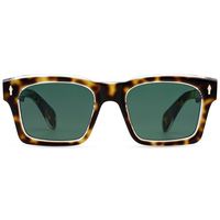 Lunettes de soleil carrées en acétate rétro épaisses-Cadres surdimensionnés fabriqués à la main, teintes vintage et structure de charnière spéciale