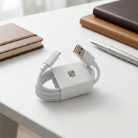 Kabel Charger HP Tipe C 2M 6A, Kabel USB-C Transfer Data Pengisian Daya Super Cepat untuk Samsung Huawei Android