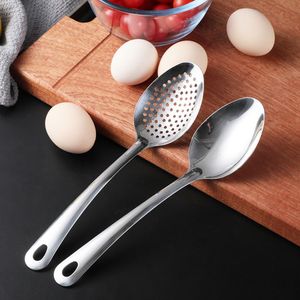 Stainless Steel Slotted Spoon Set 2Pcs Large Serving Spoon For Cooking And Straining Food With Perforated Design - Product Image 2