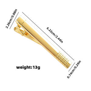 卸売りカスタムOEMメンズメタルシルバーゴールドタイクリップホルダースクエア形状おしゃれな無地留め金スキニータイバーピンギフト - Product Image 4
