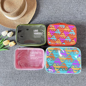 Las mujeres a granel bolsa de maquillaje transparente de PVC impermeable neceser de viaje bolsas de plástico transparente bolsa de cosméticos - Product Image 2
