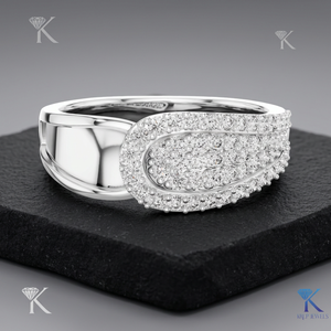 Bague en diamant de laboratoire en or massif, style vintage, avec pavé de diamants, bijoux fins sur mesure pour femmes, fournisseur en gros - Product Image 5