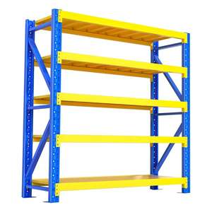 Estante de servicio mediano de hierro protegido contra la corrosión Estantes de metal de garaje ligeros de largo alcance para unidades de estantería de palés de almacenamiento Servicio mediano - Product Image 1