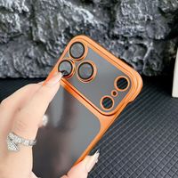 Étui de téléphone portable sans cadre mat ultra-mince de luxe pour iPhone 13 14 15 16 modifier dans 17 Pro Max étui de Transformation de Film d'objectif