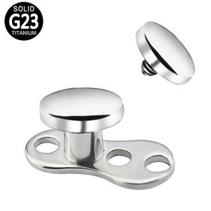 Vente en gros d'ancres micro-dermales en titane à filetage interne pour enfants, ensemble de 2-3 trous avec zircon scintillant, style punk haut de gamme - Product Image 3