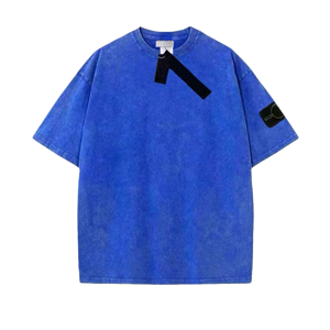 <b>Dropshipping</b> High Quality Casual 100% Cotton Jersey Washed Vintage Stone Hip-Hop Street Fashion Island Short Sleeve Oversized - Product Image 4