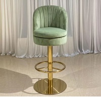 Meubles de luxe, design moderne de haute qualité, tabouret de bar en acier inoxydable doré, design simple, pour les événements et les fêtes