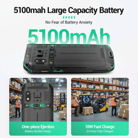 Pemindai Barcode Kokoh Coletor Pda Scanner Android 13 IP68 NFC Reader Baterai Lepas Pasang 4 Inci Octa-core Stok Tersedia