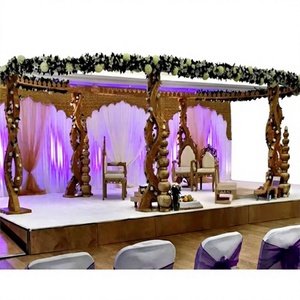 Mandap de mariage en bois torsadé, magnifique, durable, pour intérieur, fabriqué par des artisans traditionnels – Vente chaude - Product Image 1