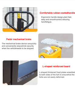 New 1500kg Manual Stacker 1.6m Hydraulic Lift Hand CE Certified PU Wheels for <b>Warehousing</b> and Storage Hand Manual Forklift Price - Product Image 2
