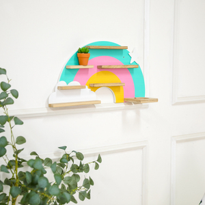 Étagère murale en bois pour enfants, boîte à tonalité et figurines auditives - Product Image 2