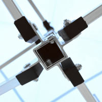 Tente pliante portable en aluminium sur mesure, robuste, pour extérieur, imprimée, pour salon professionnel