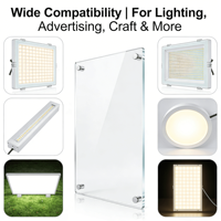 Plaque diffuseur en PMMA acrylique transparent Dongde pour éclairage LED, service de découpe disponible, taille 1200x1200mm, certifiée RoHS et REACH