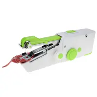 Mini máquina de coser portátil de 4 colores, para el hogar, con batería multifunción o Cable USB, funda de silicona